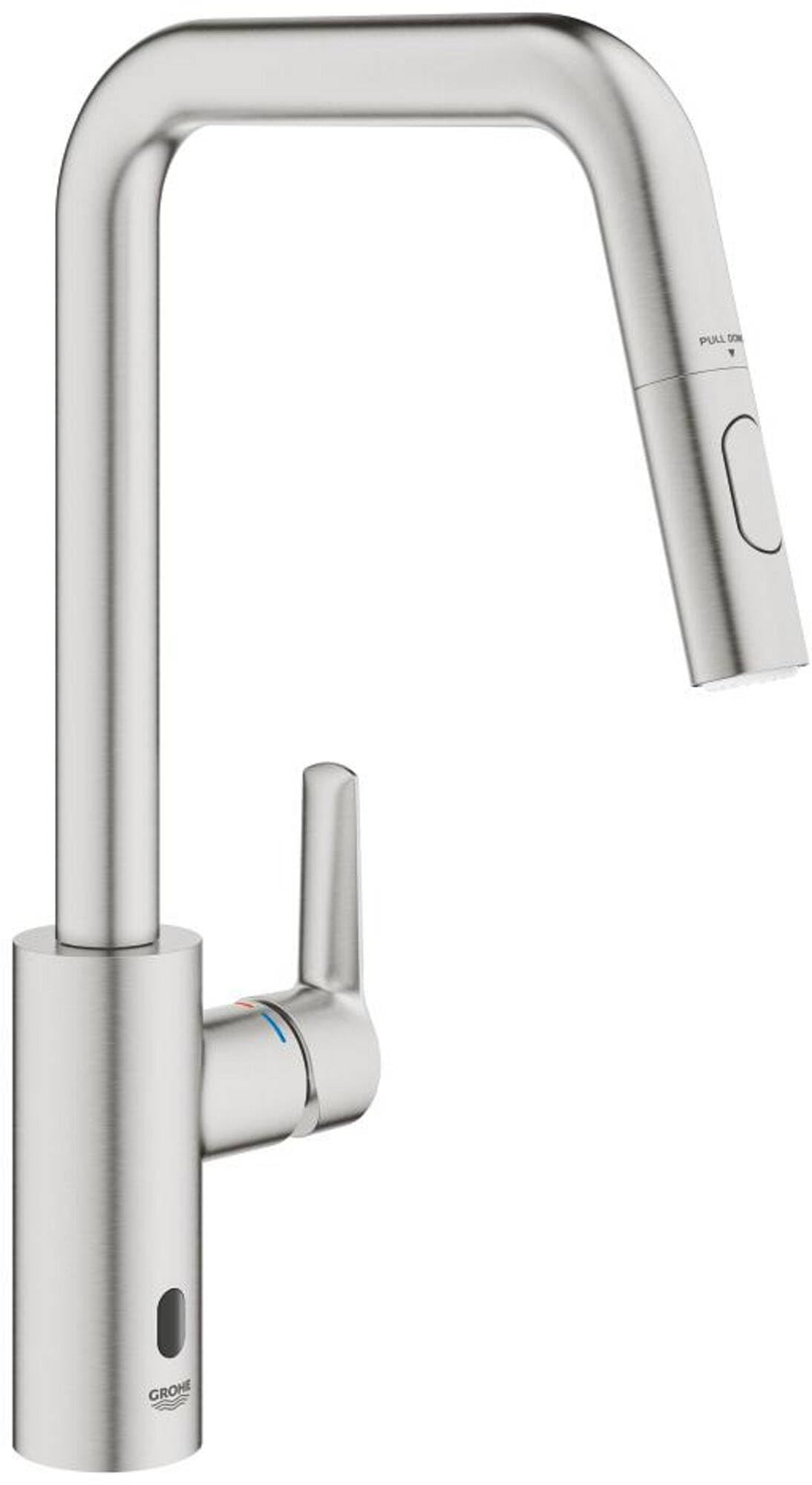 GROHE Start miscelatore cucina ibrido sensore cromo spazzolato