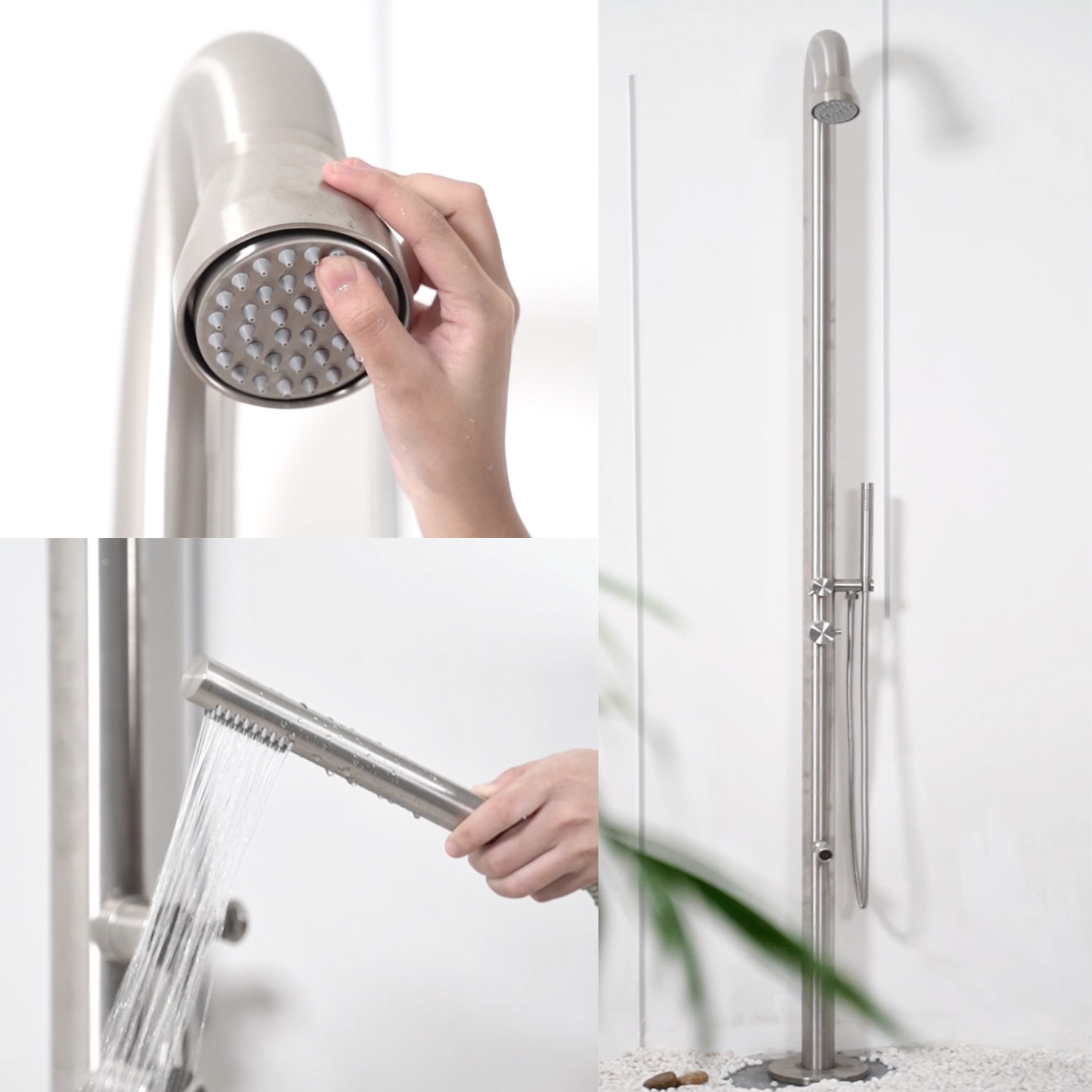 Sined Bosa doccia da esterno acqua calda e fredda inox