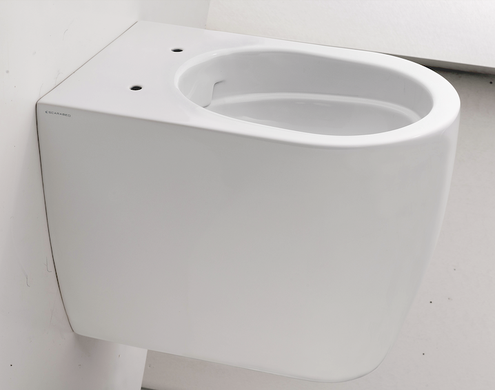 Scarabeo Moon Clean Flush vaso a terra scarico parete bianco