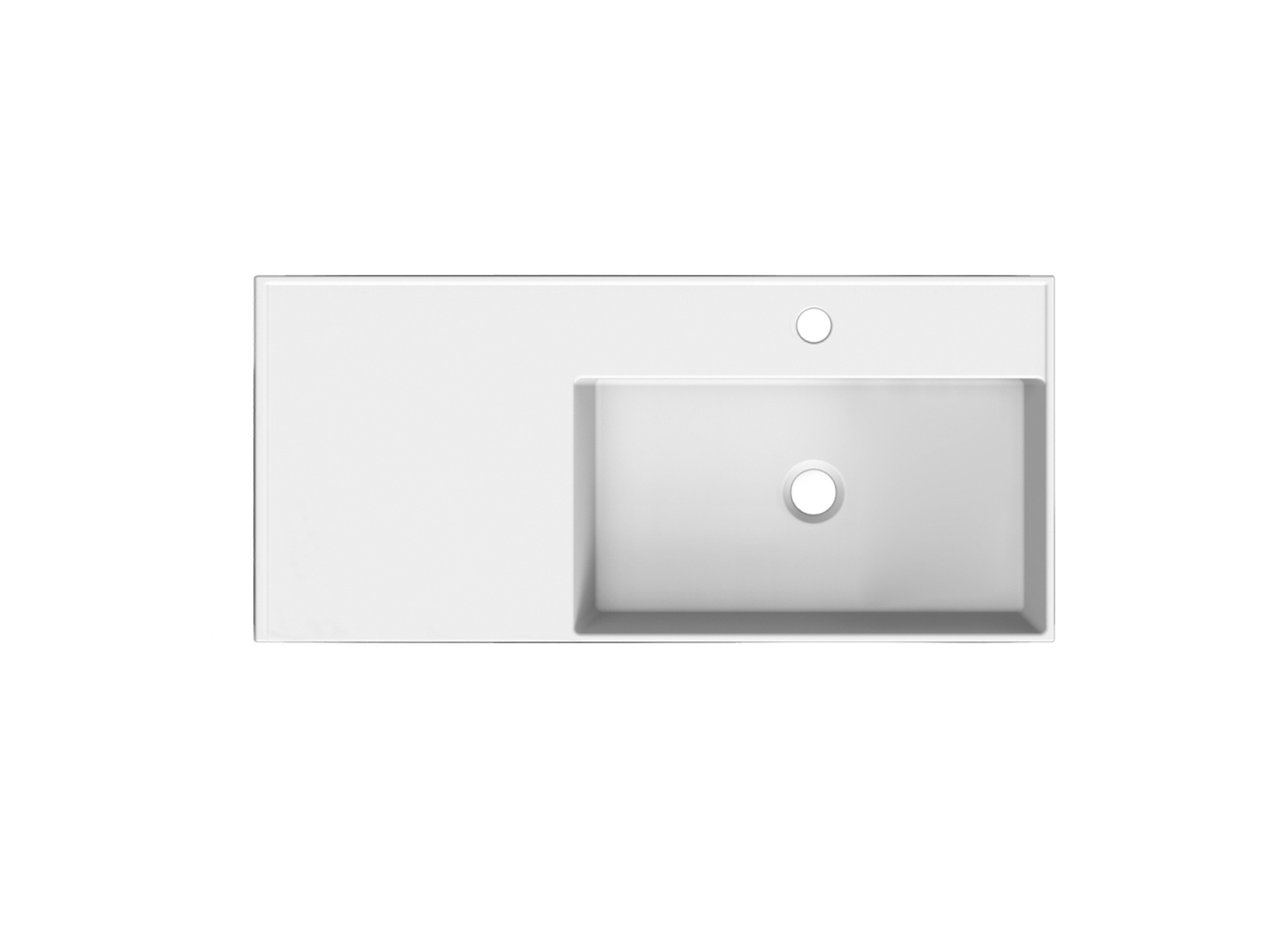 Scarabeo Teorema 2.0 100 Shelf SX lavabo rettangolare ceramica