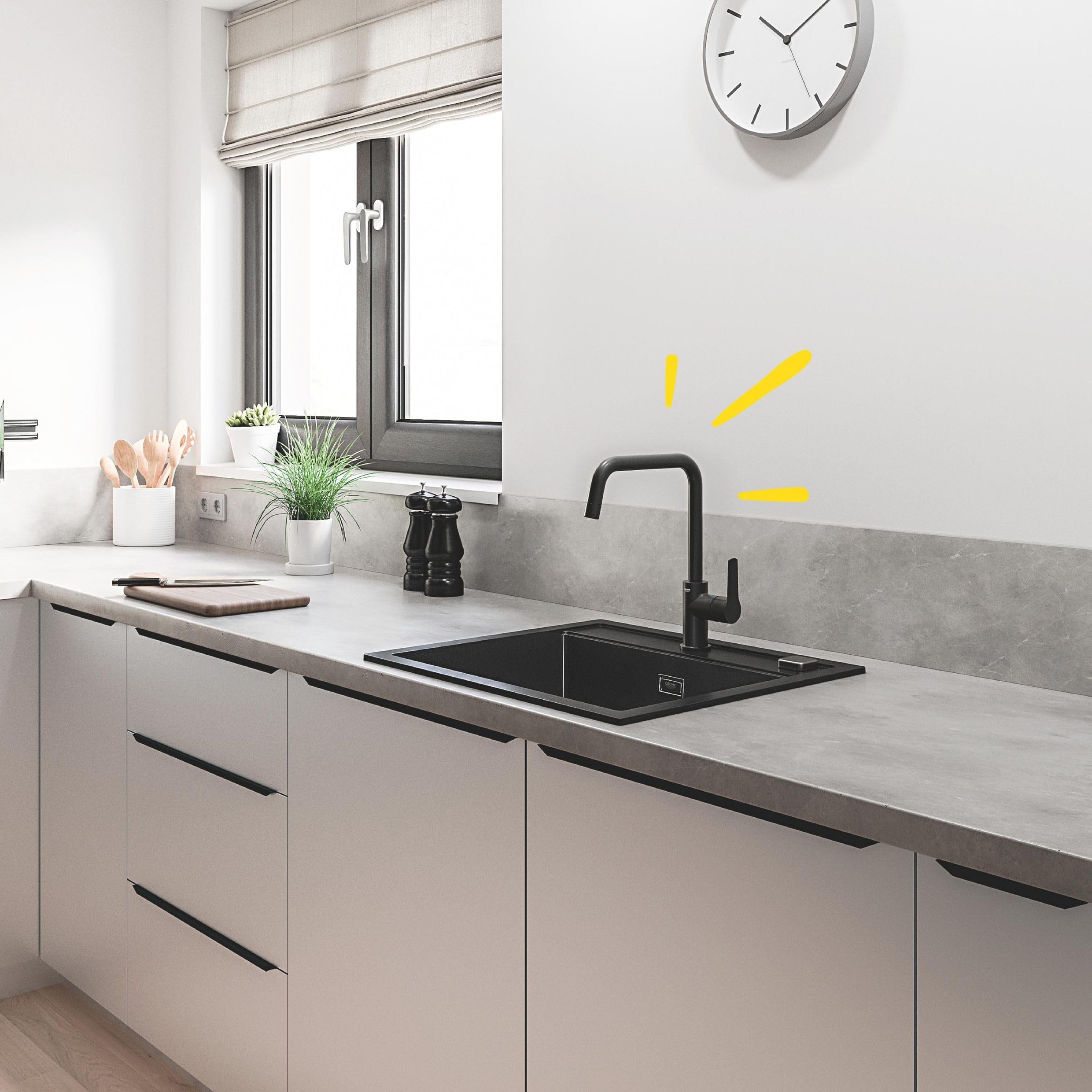 GROHE Start rubinetto cucina bocca alta U nero 304702430