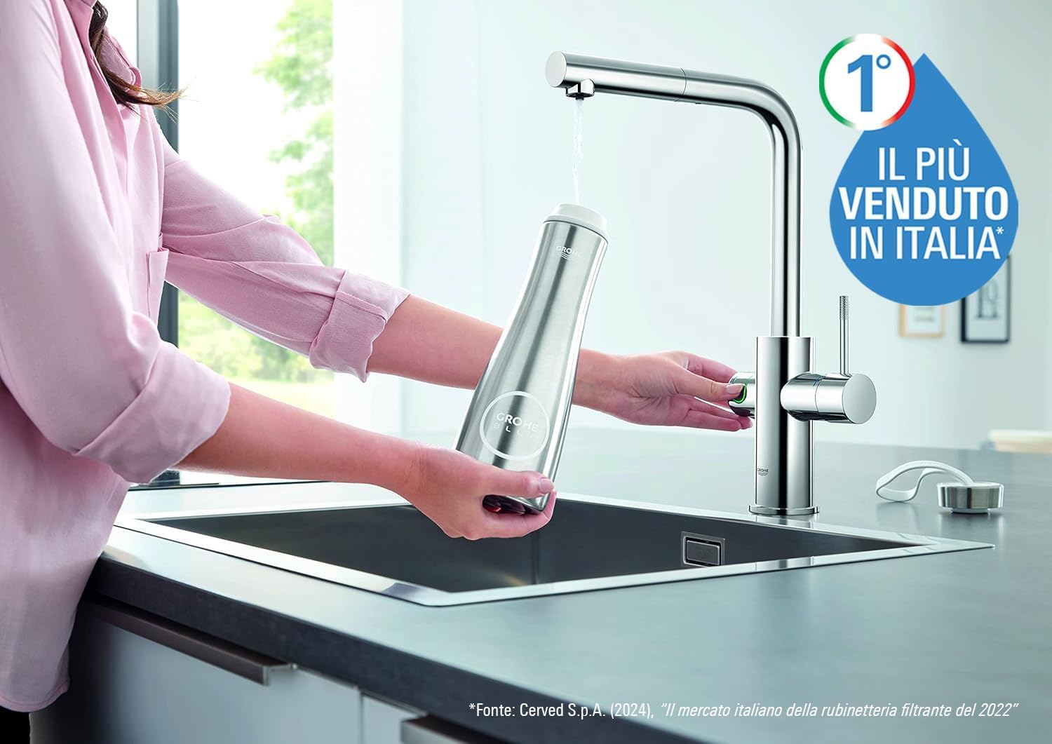 Grohe Blue Home 31927001 miscelatore cucina filtrante cromo
