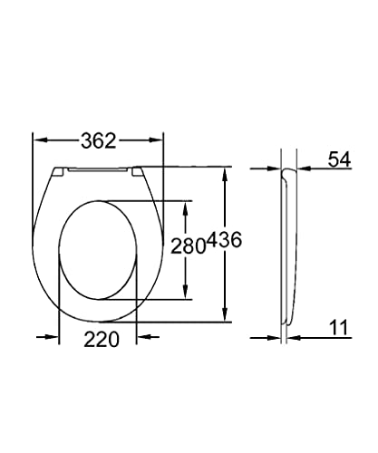 GROHE Bau Ceramic 39493000 copriwater bianco ammortizzato