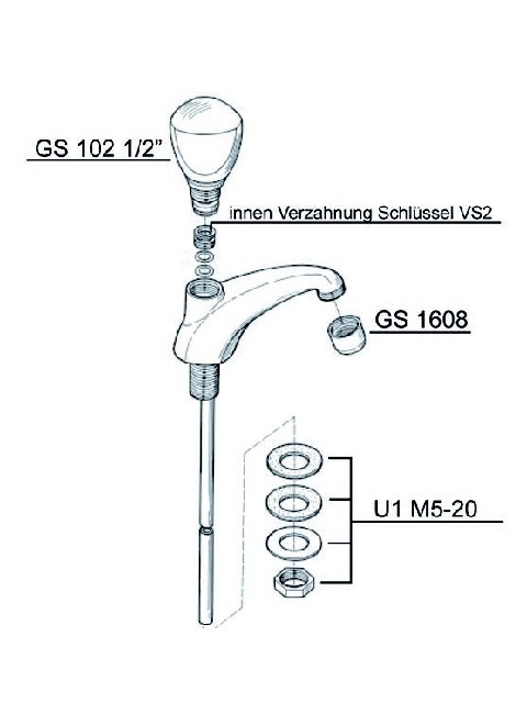 Schmiedl GS0700P miscelatore lavabo monoforo becco fisso