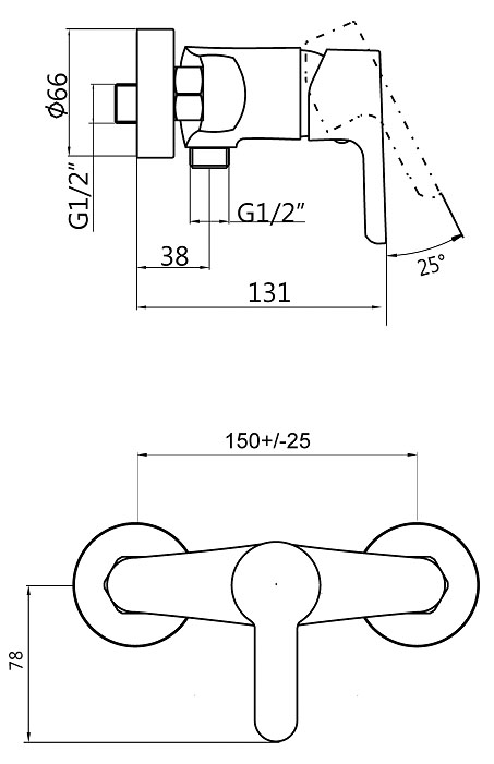 Schmiedl Top GS39431 Miscelatore doccia esterno