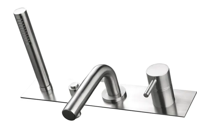 Tubico Tevere miscelatore bordo vasca inox 150 mm