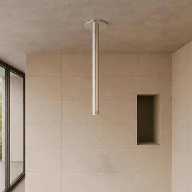 Sined Levante Lungo Braccio Doccia Soffitto Inox 24 cm