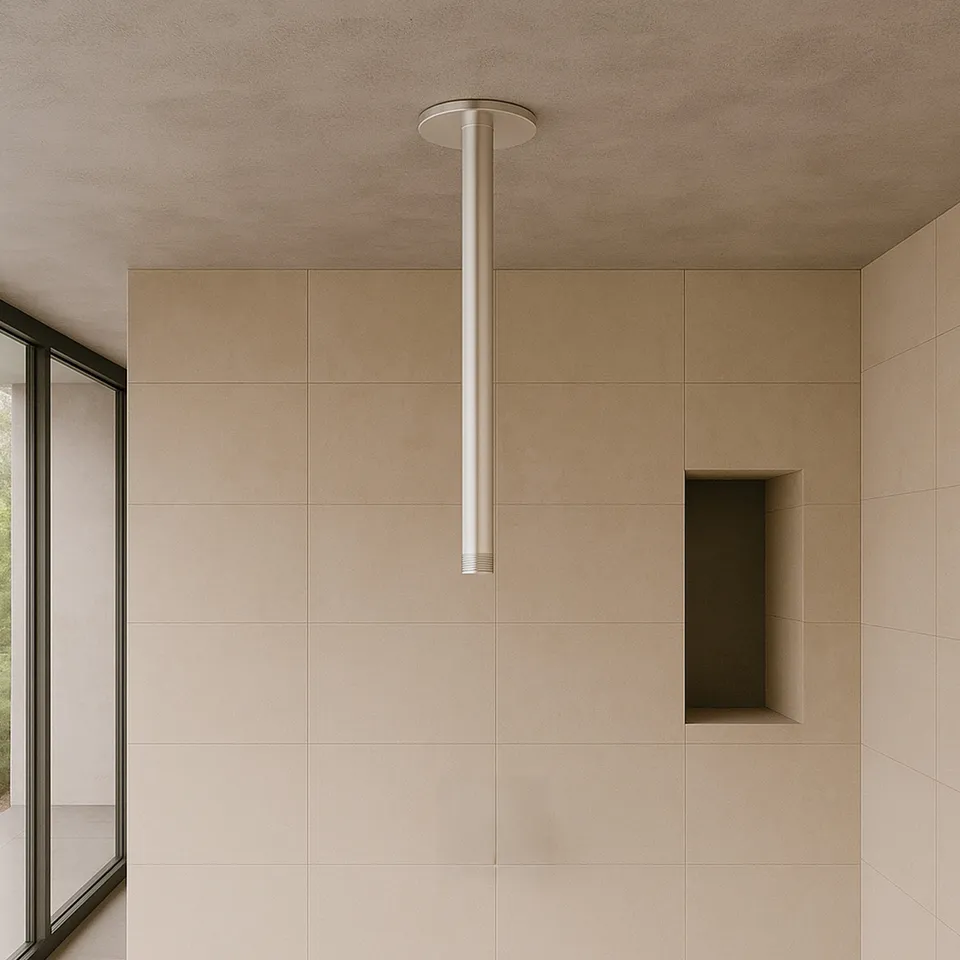 Sined Levante Lungo Braccio Doccia Soffitto Inox 24 cm
