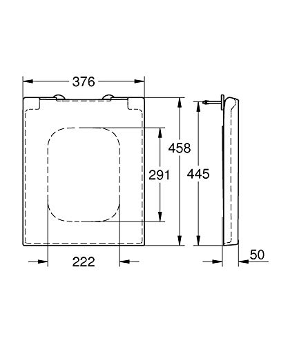 Grohe Cube 39488000 Sedile WC Chiusura Ammortizzata Bianco