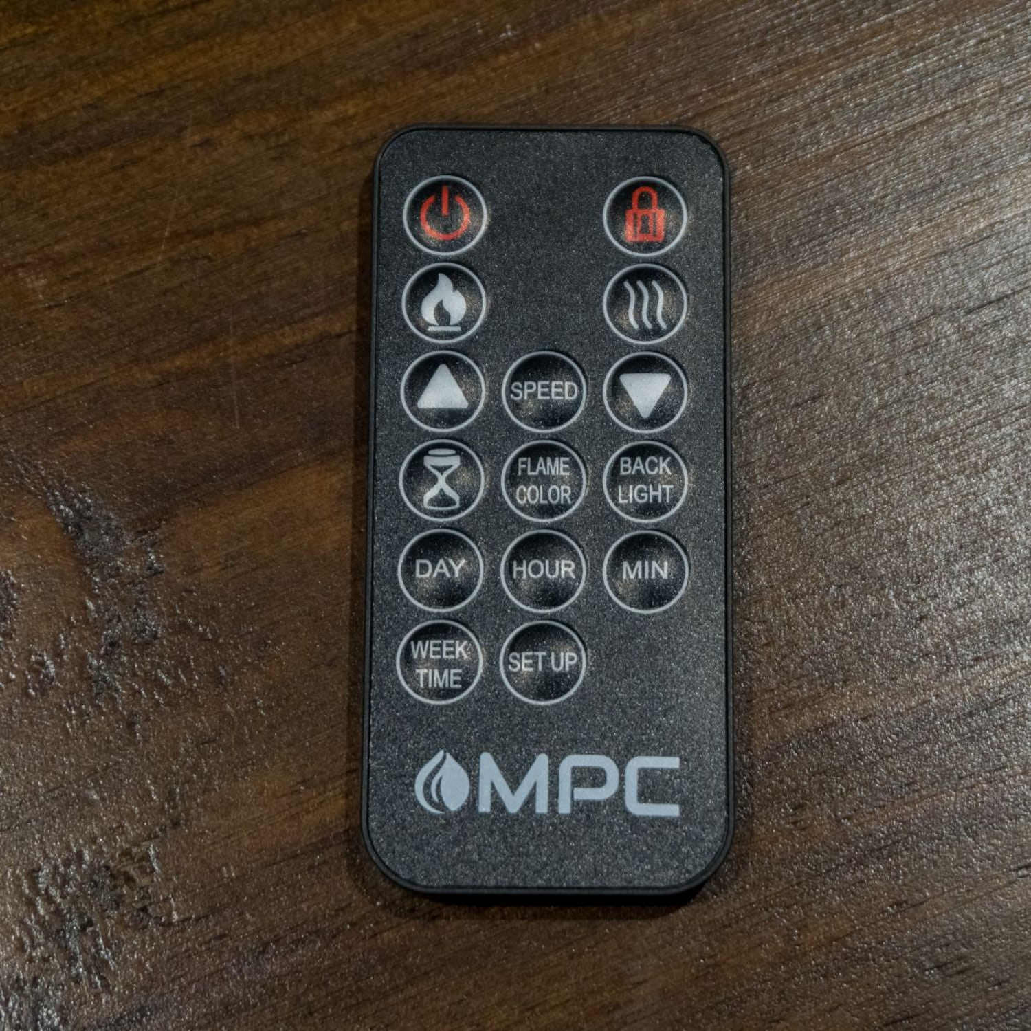Mpc Caldera Nero caminetto elettrico 1500W telecomando