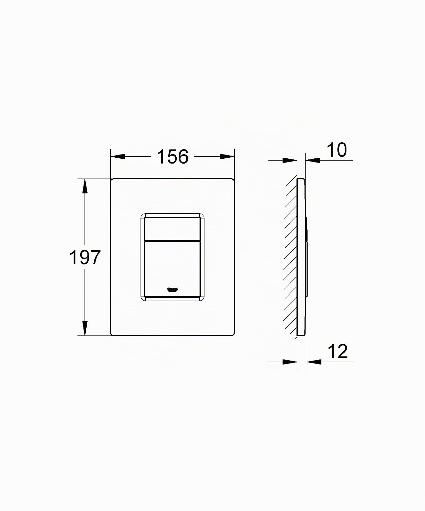 GROHE Even placca comando WC bianco alpino doppio scarico