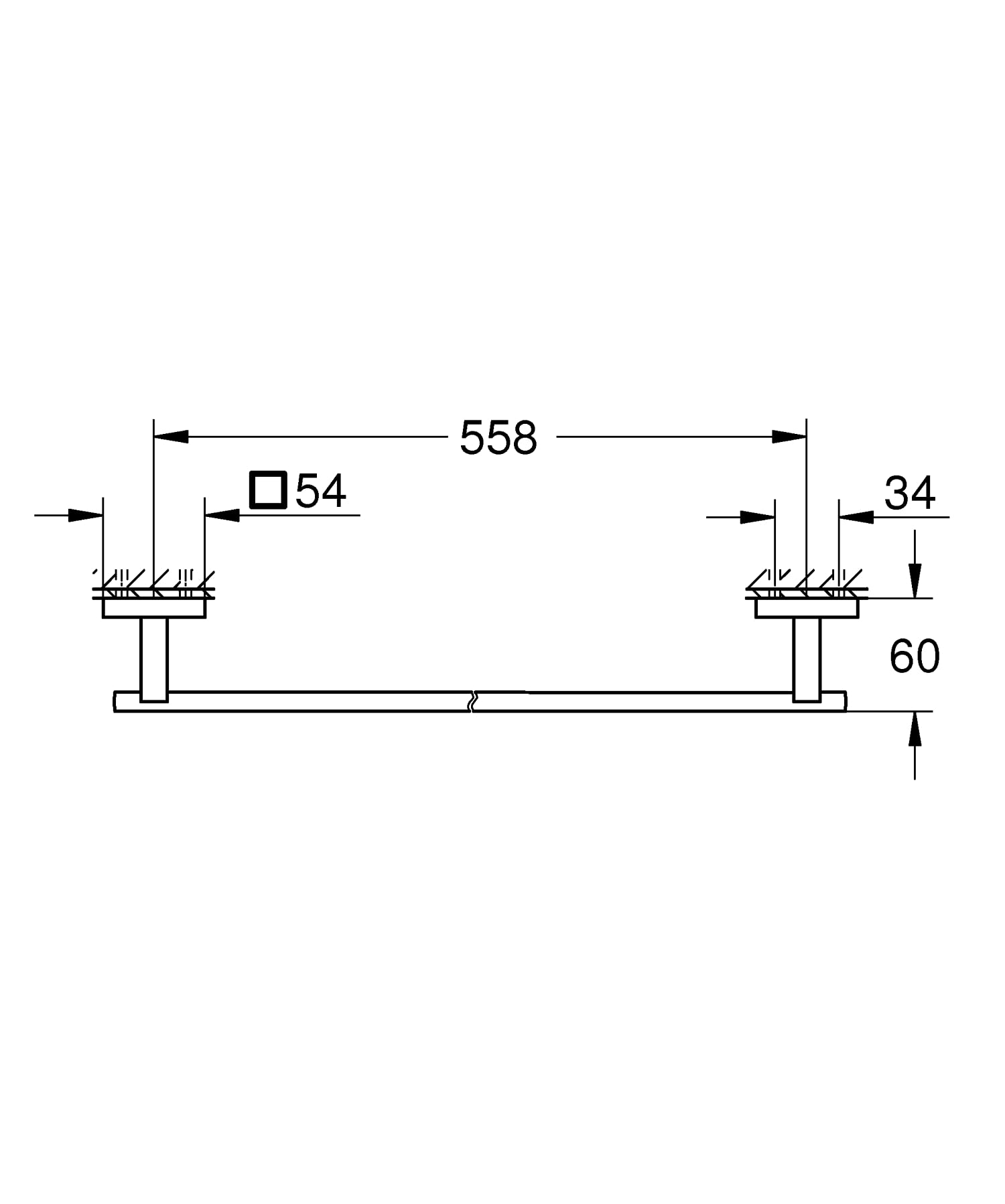 Grohe Start Cube 41089000 Portasciugamani 600 mm Cromato