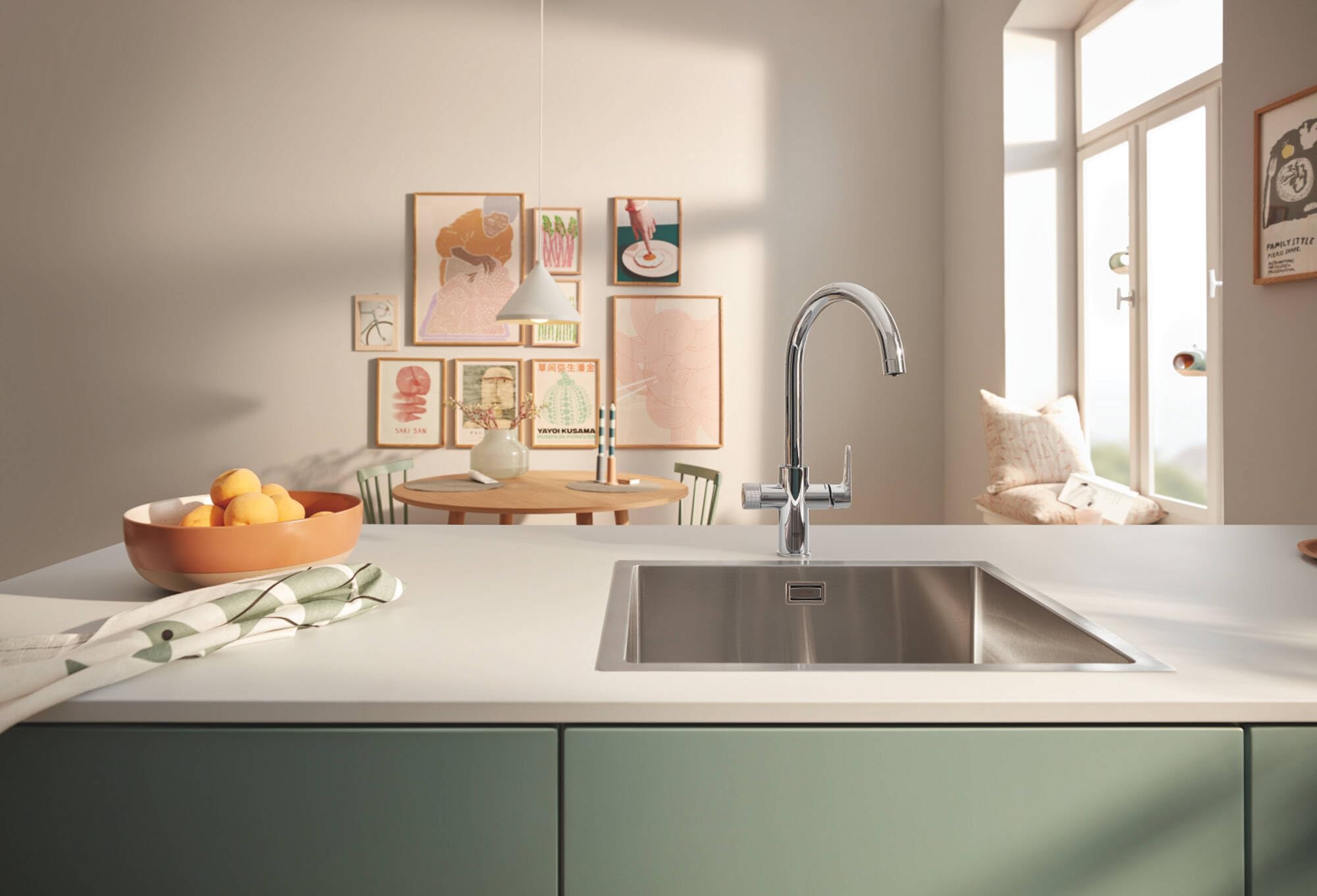 GROHE Blue Pure BauCurve miscelatore cucina filtrata cromo