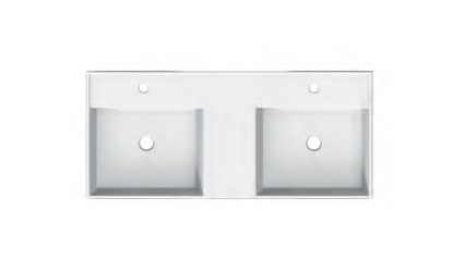 Scarabeo Teorema 2.0 101x46 lavabo appoggio ceramica bianca
