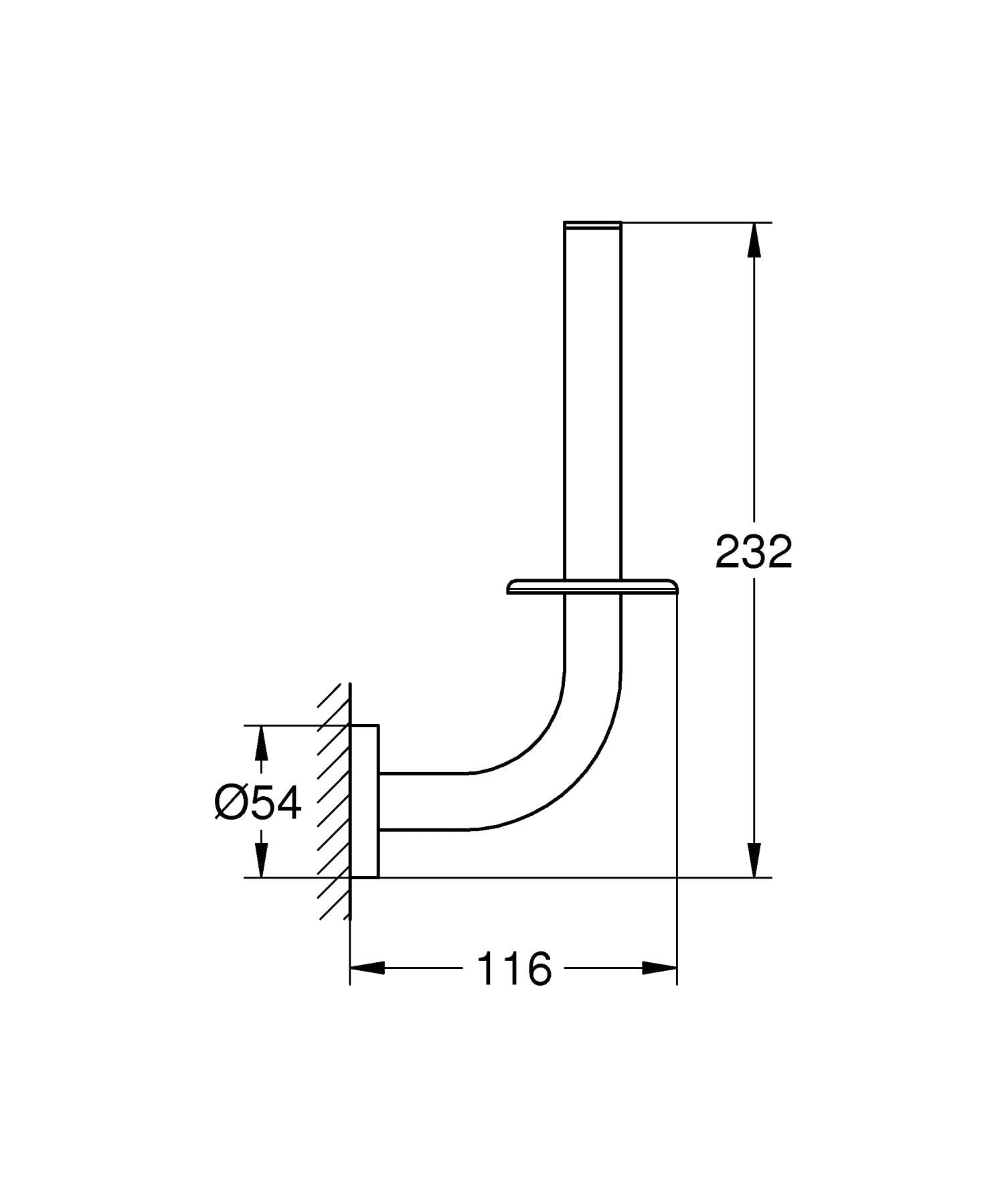 GROHE Start 41186000 portarotolo ricambio cromo 232 mm