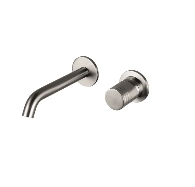 Tubico Loira miscelatore lavabo incasso bocca 16 cm inox