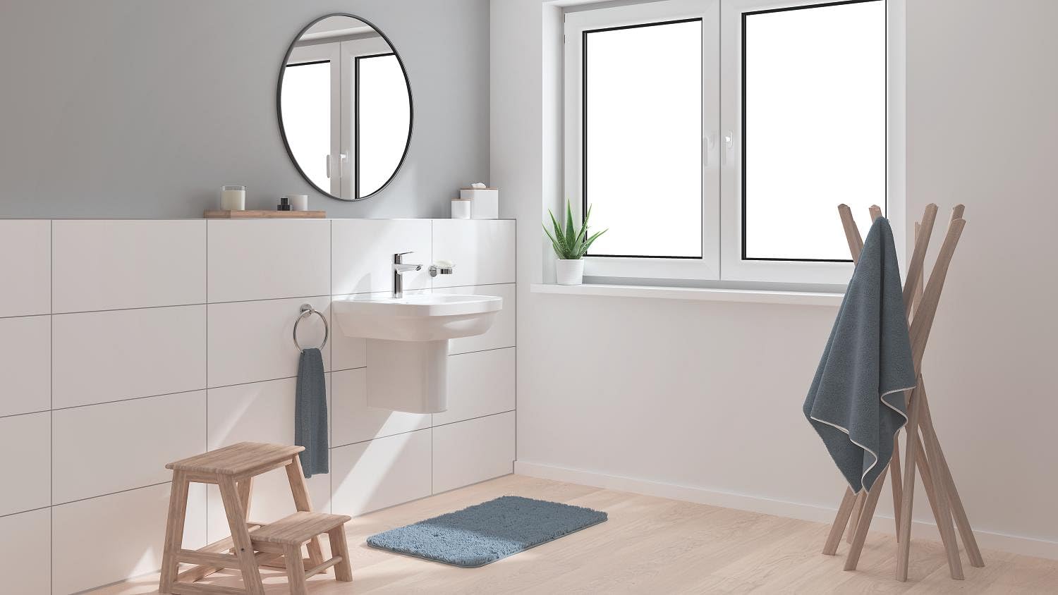 GROHE Start M miscelatore lavabo cromo con piletta EcoJoy