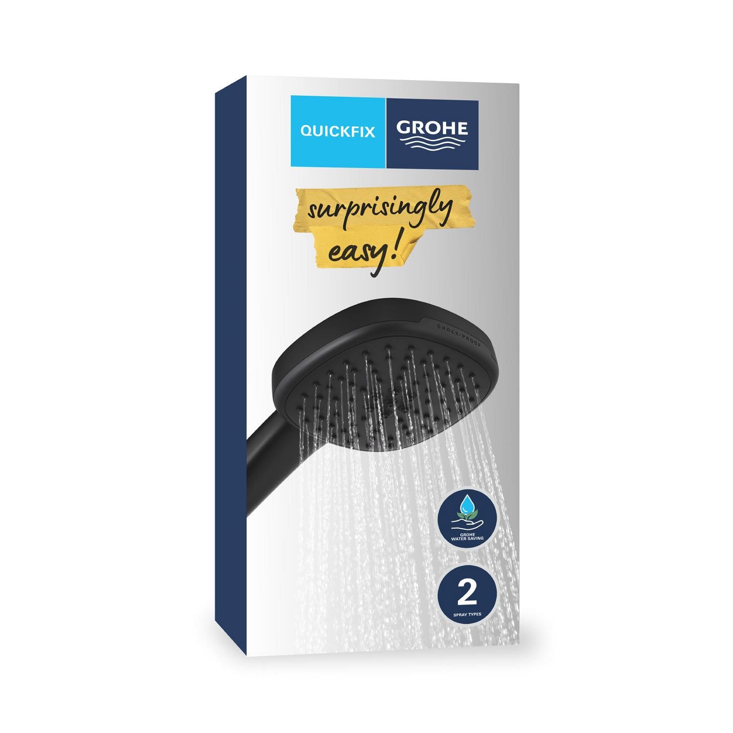GROHE Vitalio Comfort 263972431 doccino 2 getti nero opaco
