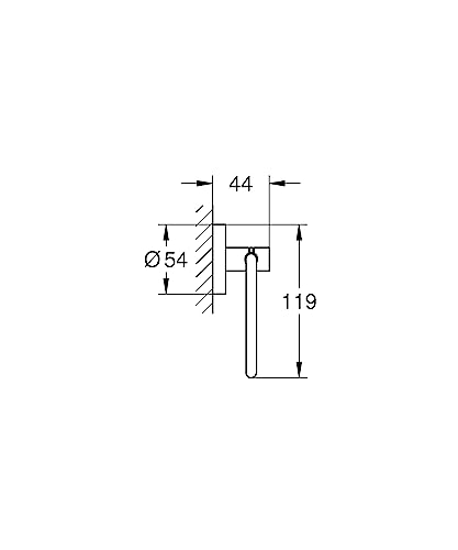GROHE Start 412002430 Portarotolo Nero Opaco Senza Coperchio