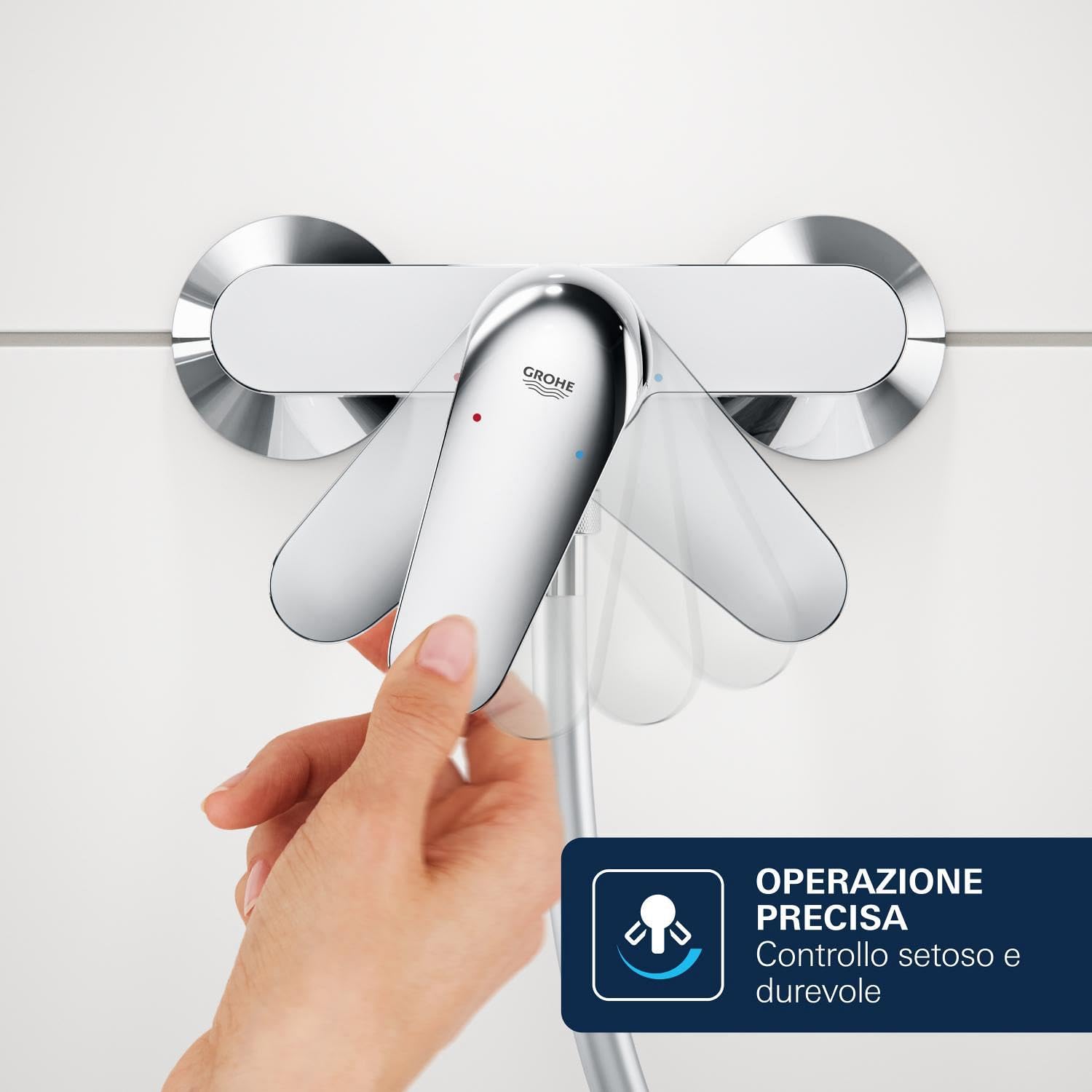 GROHE Dice 101874000 miscelatore doccia cromo a parete