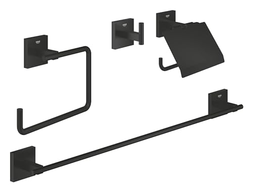 Grohe Start Cube 411152430 Set Accessori Bagno Nero Opaco