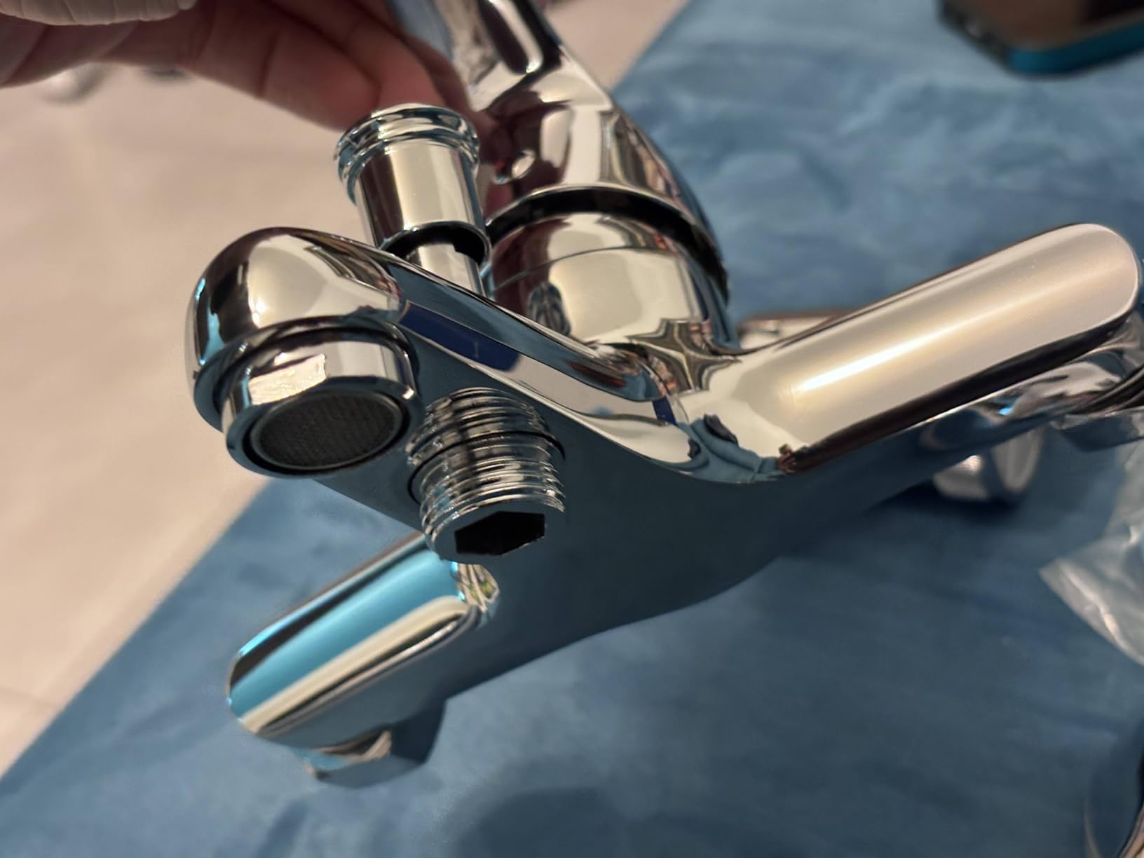 Fluxy monocomando vasca cromo con doccetta duplex