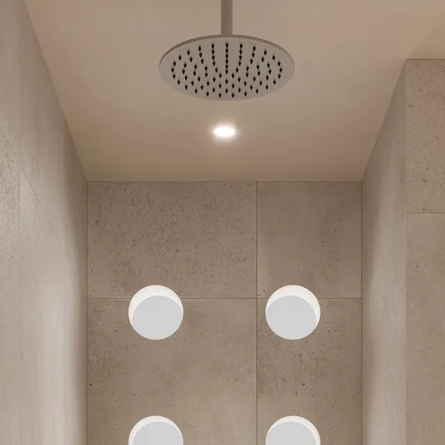 Sined Levante soffione doccia tondo 30 cm inox lucido