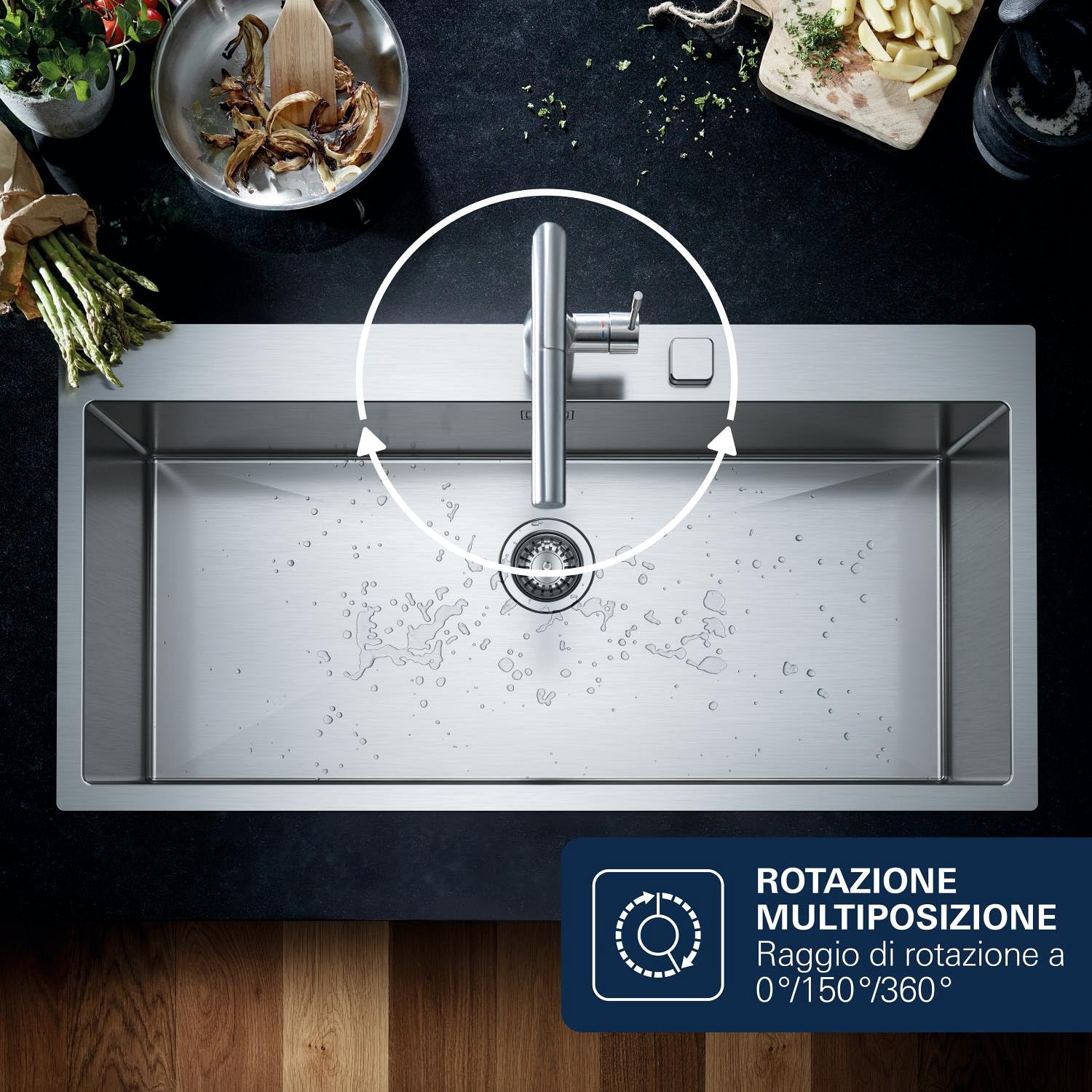Grohe Essence 30269000 Miscelatore Cucina Cromato Monocomando