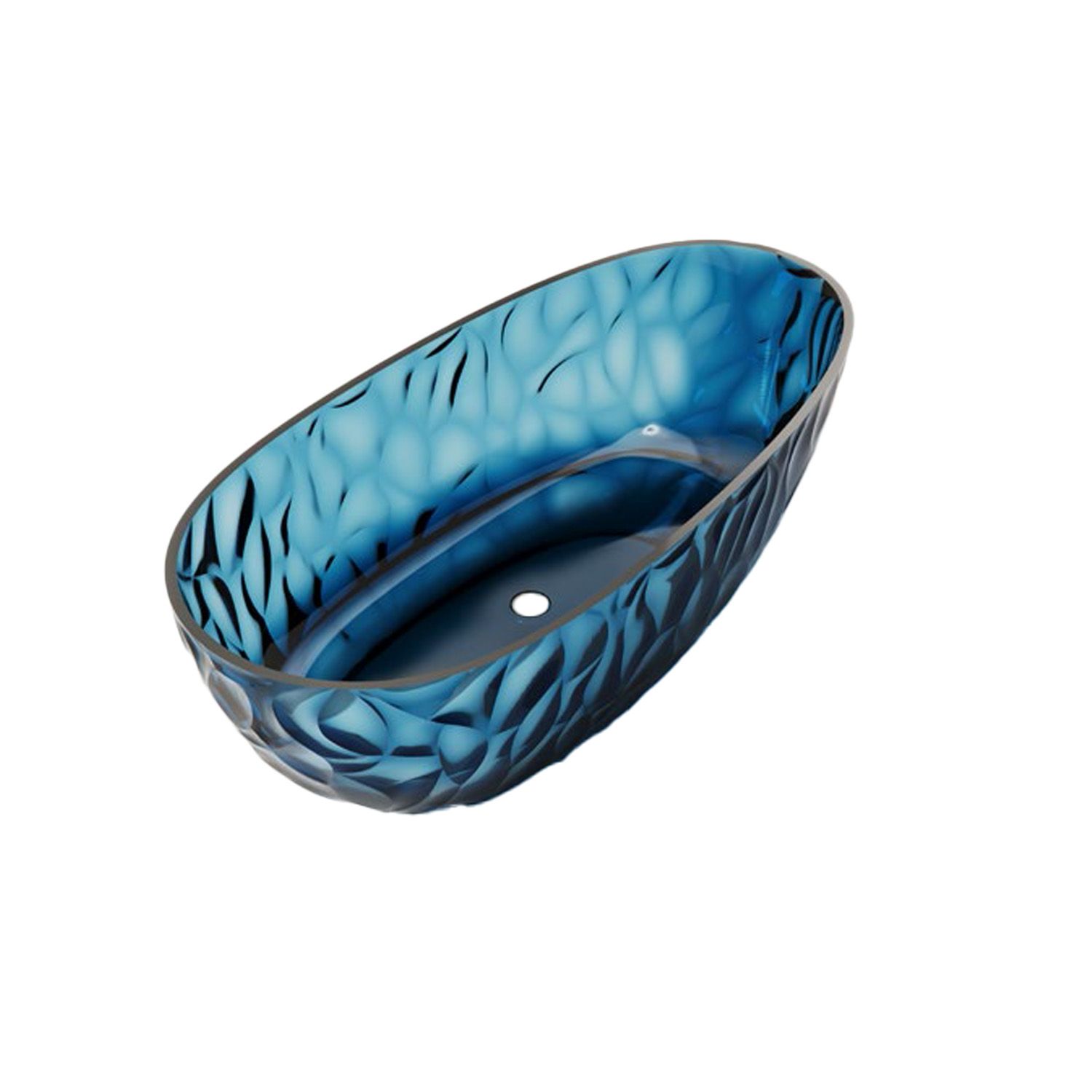 Sined Zefiro vasca da bagno blu trasparente 150