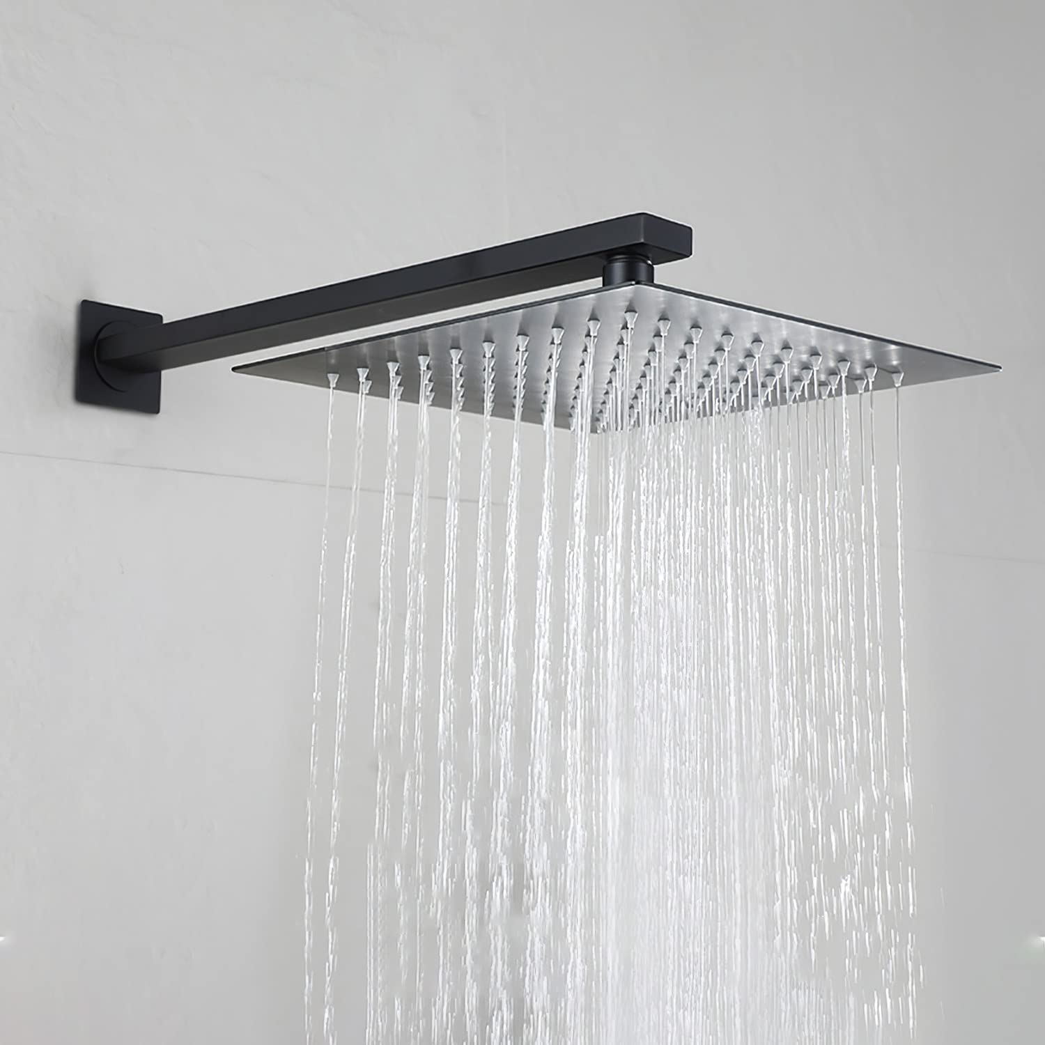 SOLVEX SP-50020-3 soffione doccia quadrato acciaio nero