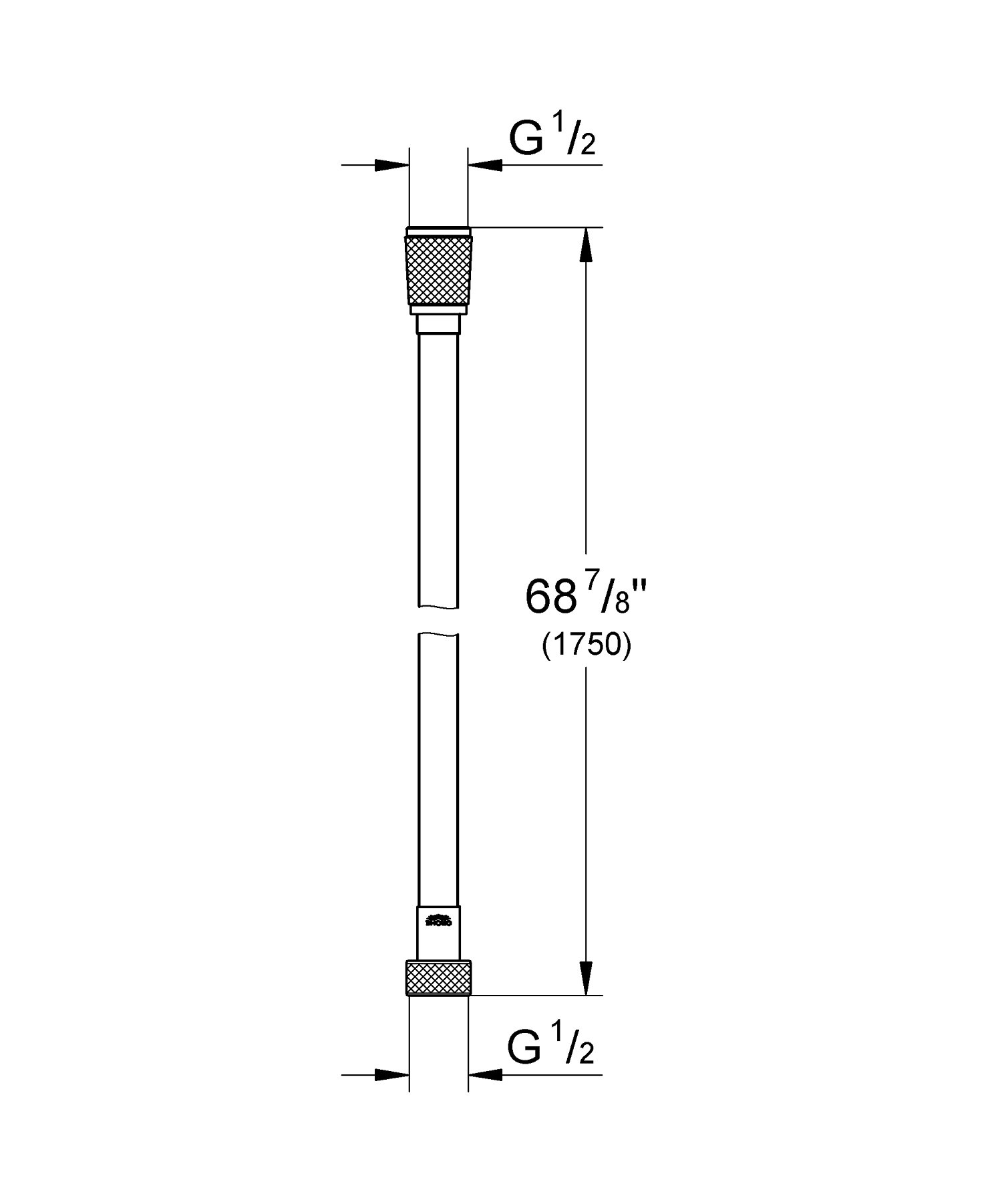 Grohe Silverlex 28388DC0 Flessibile Doccia 175 cm Grigio