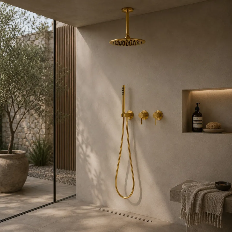Sined KIT-DOCCIA-SOFFITTO-LUNGO-30-ORO kit oro 30 cm