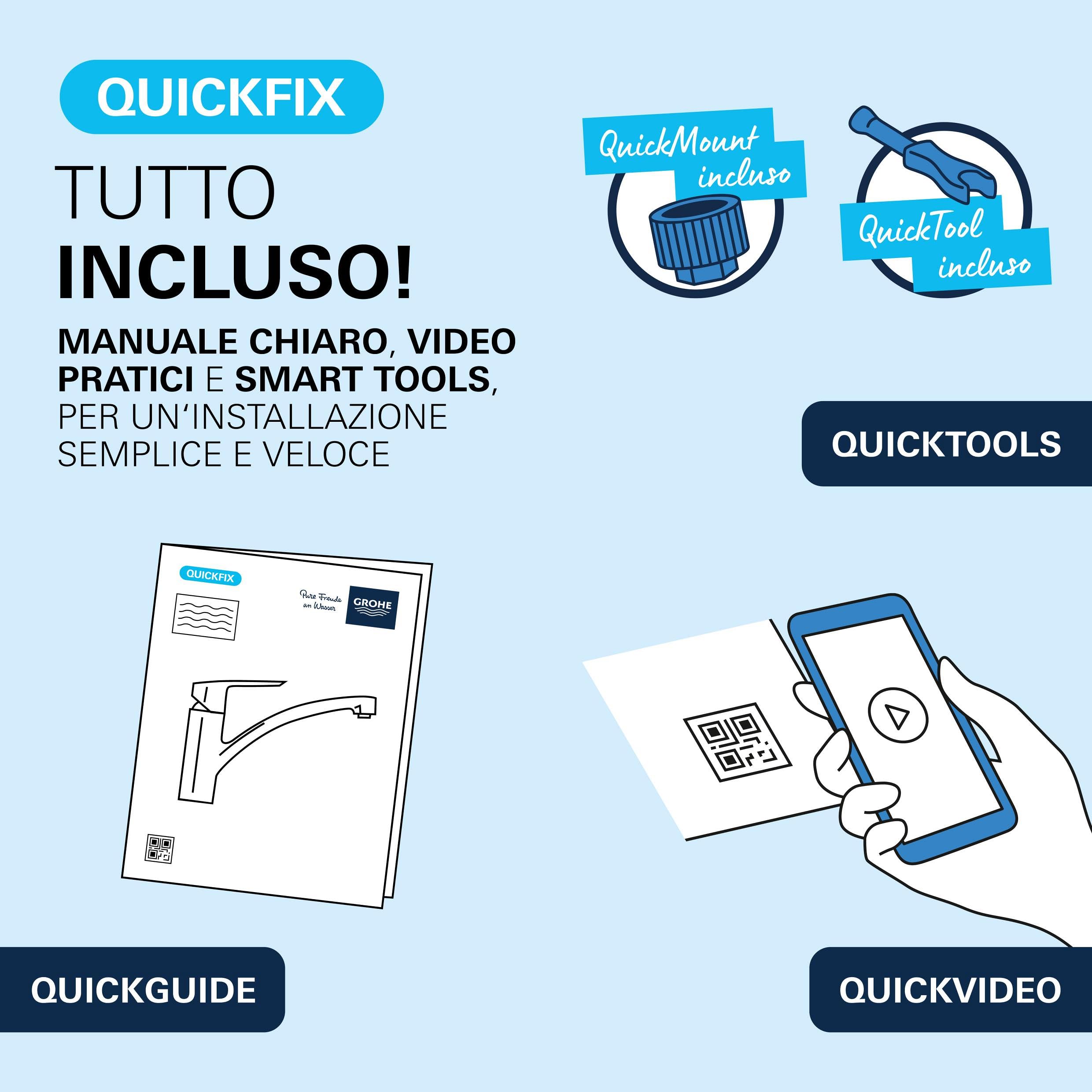 GROHE Get 31552DC0 miscelatore cucina nero opaco bocca alta