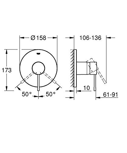 Grohe Essence 24057DC1 Miscelatore Doccia Cromo Spazzolato