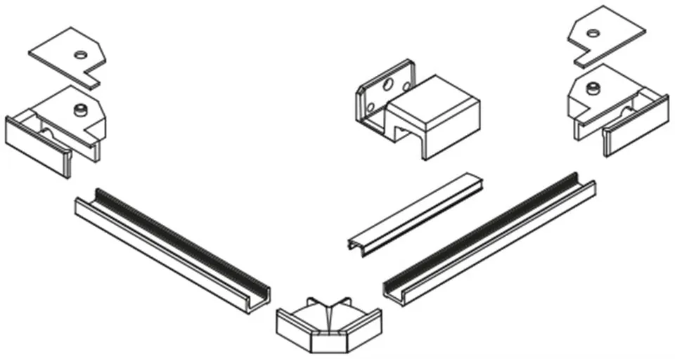 Vismaravetro Serie 8000 KIT SMF Porta DX kit bianco