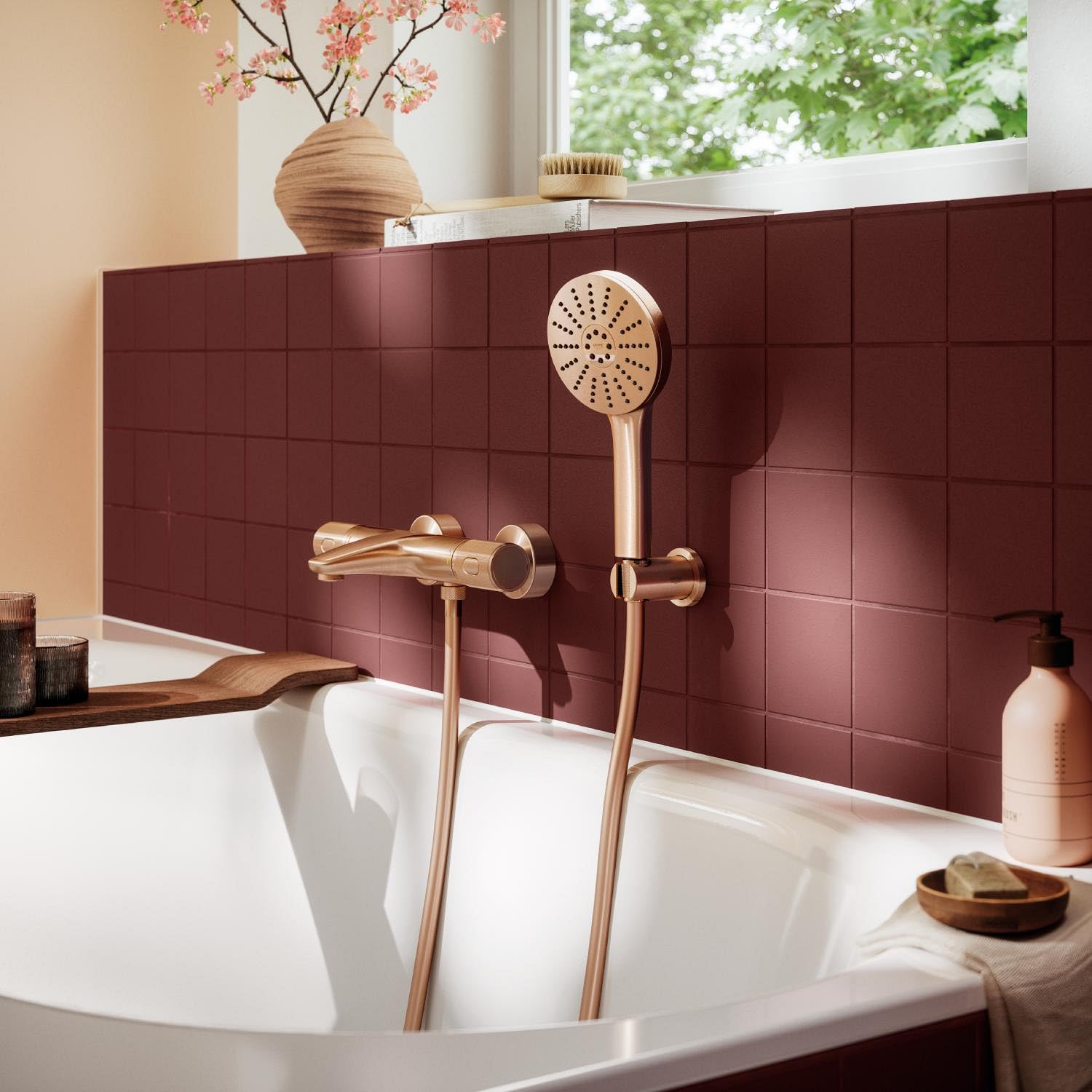 GROHE Vitalio Joy+ 120 set doccia oro rosa 3 getti 6,3 l/min