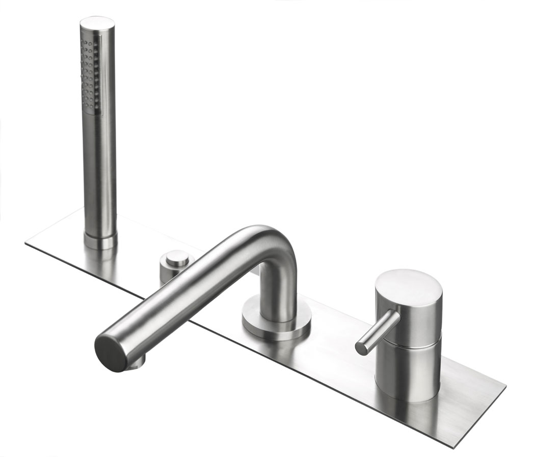 Tubico Tevere miscelatore bordo vasca bocca 200 mm inox 316L
