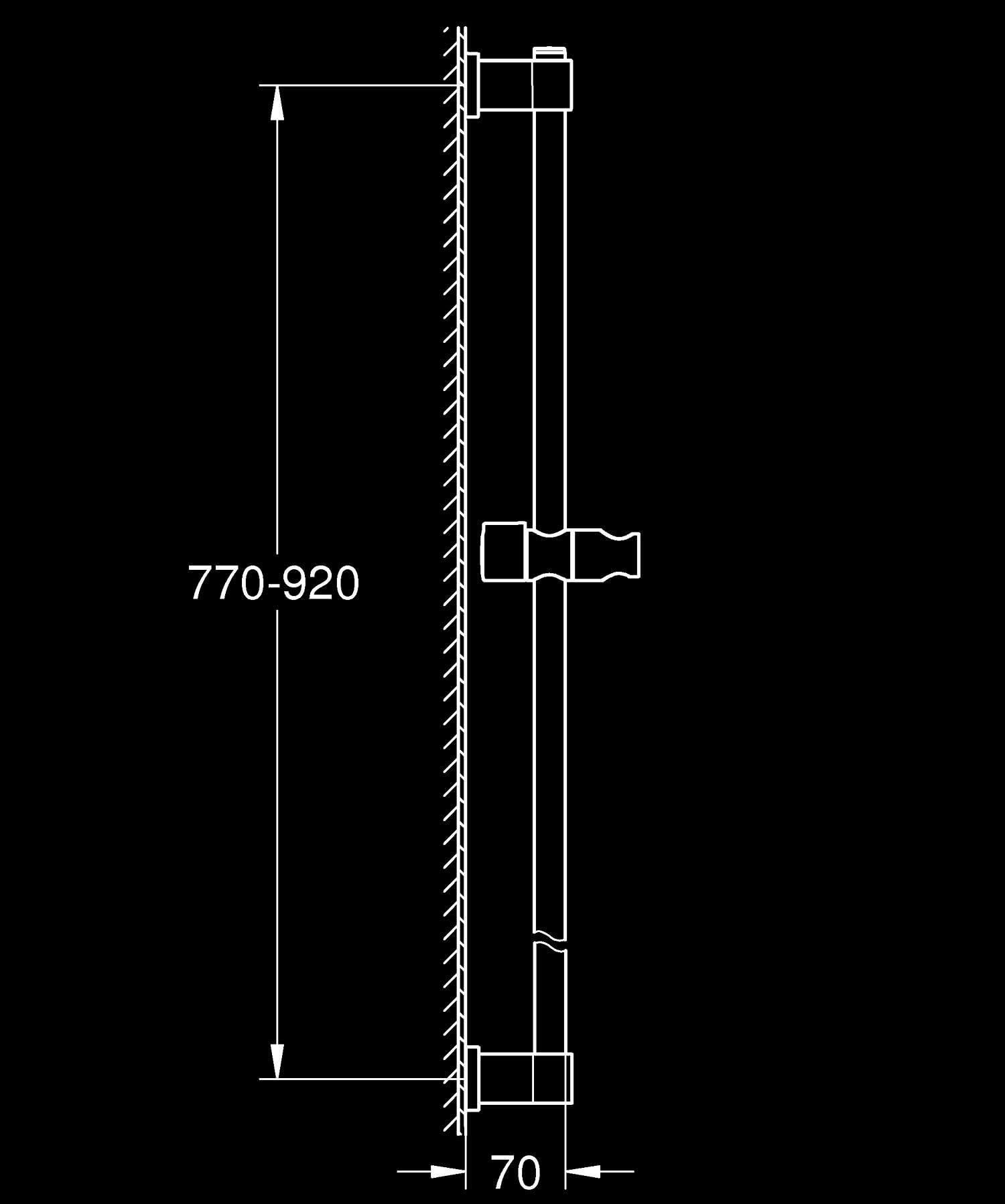 Grohe Vitalio Universal 269612431 saliscendi 90 cm nero opaco