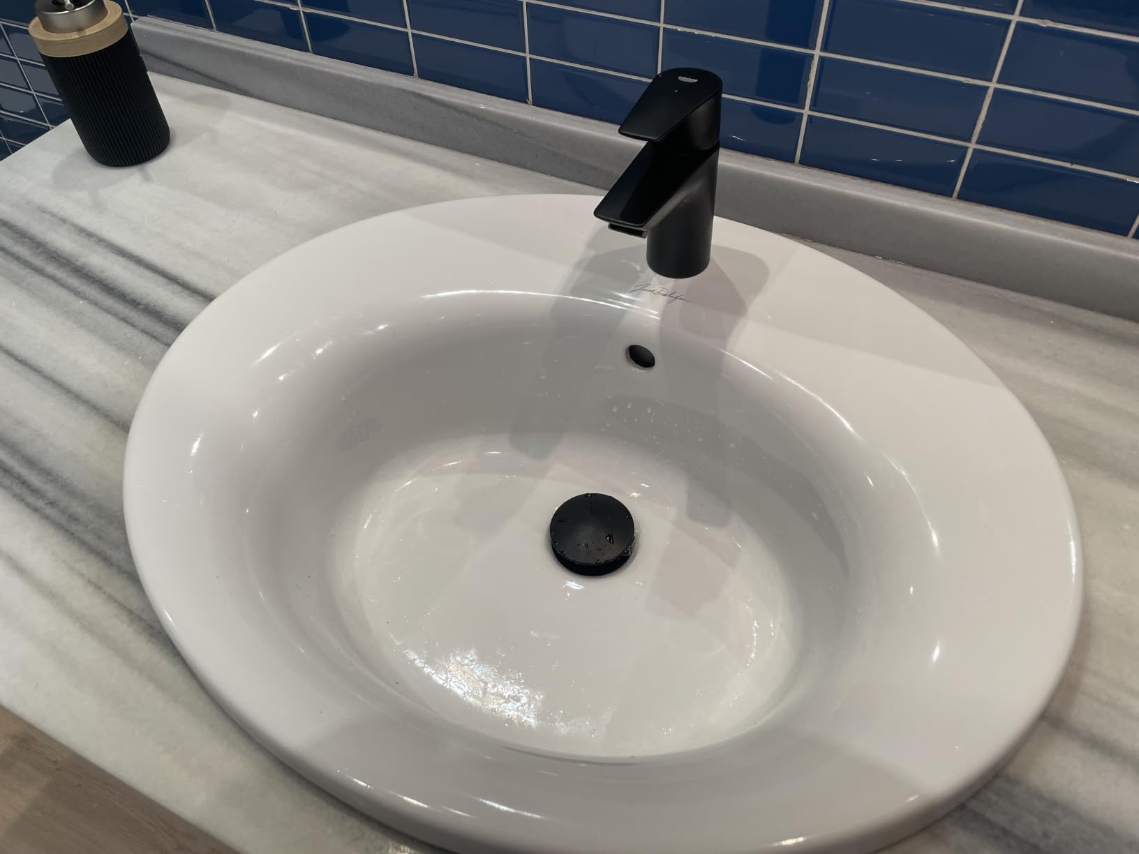 Grohe Start Edge Miscelatore Lavabo S Nero Opaco Push-Open