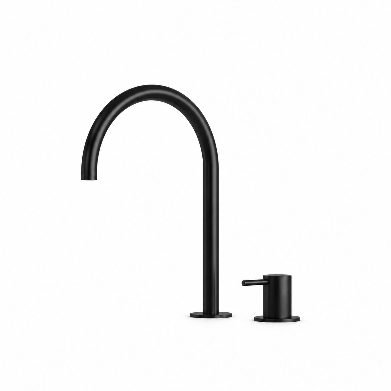Sined Levante miscelatore lavabo 2 fori nero inox