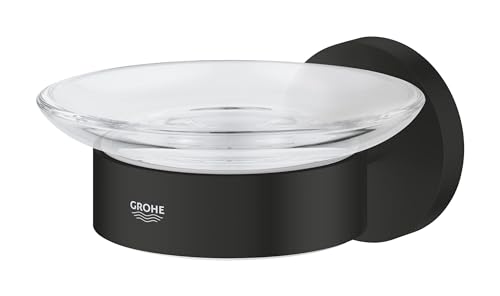 Grohe Start 411932430 Portasapone Vetro Nero Opaco 125 mm
