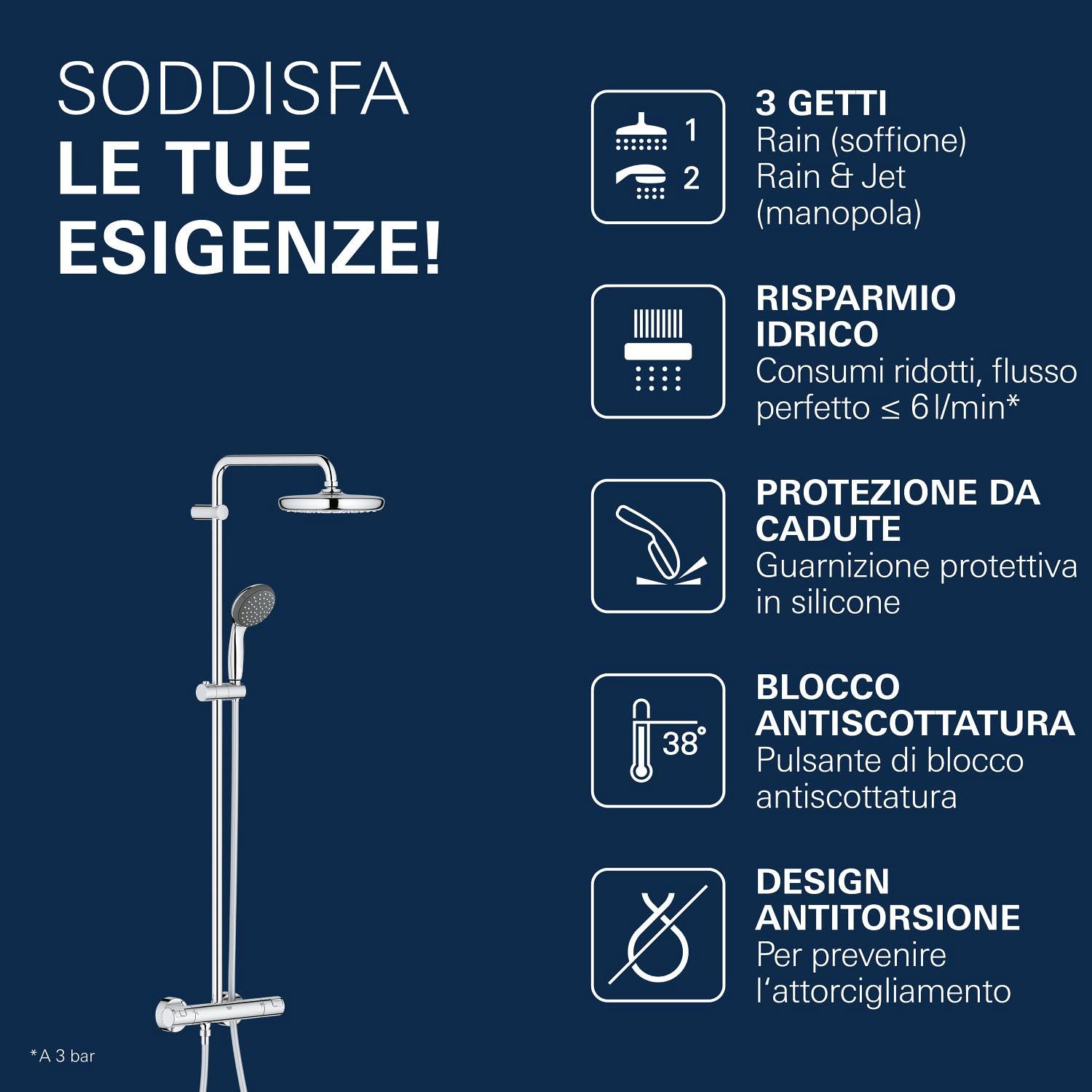 Grohe Vitalio Start System 210 27960001 colonna doccia cromo