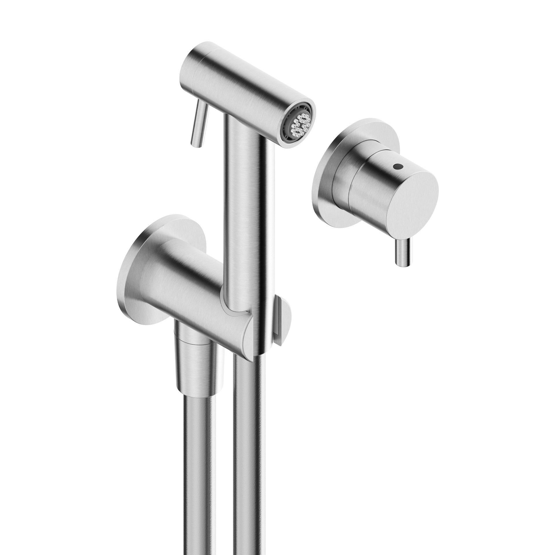 Tubico Loira set WC bidet inox con miscelatore