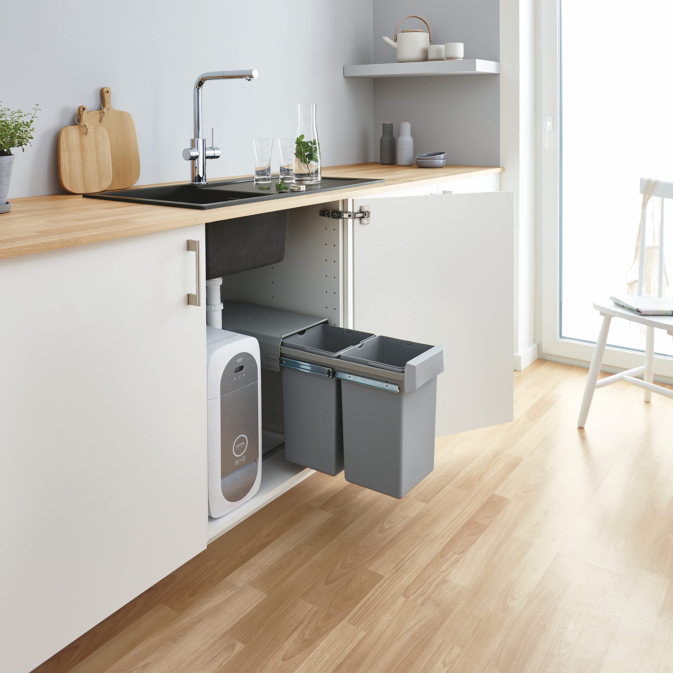 GROHE 40855000 pattumiera sottolavello 30 cm 2x15 l