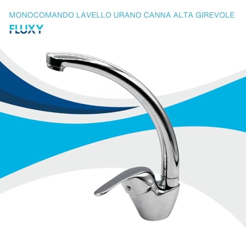 Fluxy Urano rubinetto cucina cromato canna alta girevole