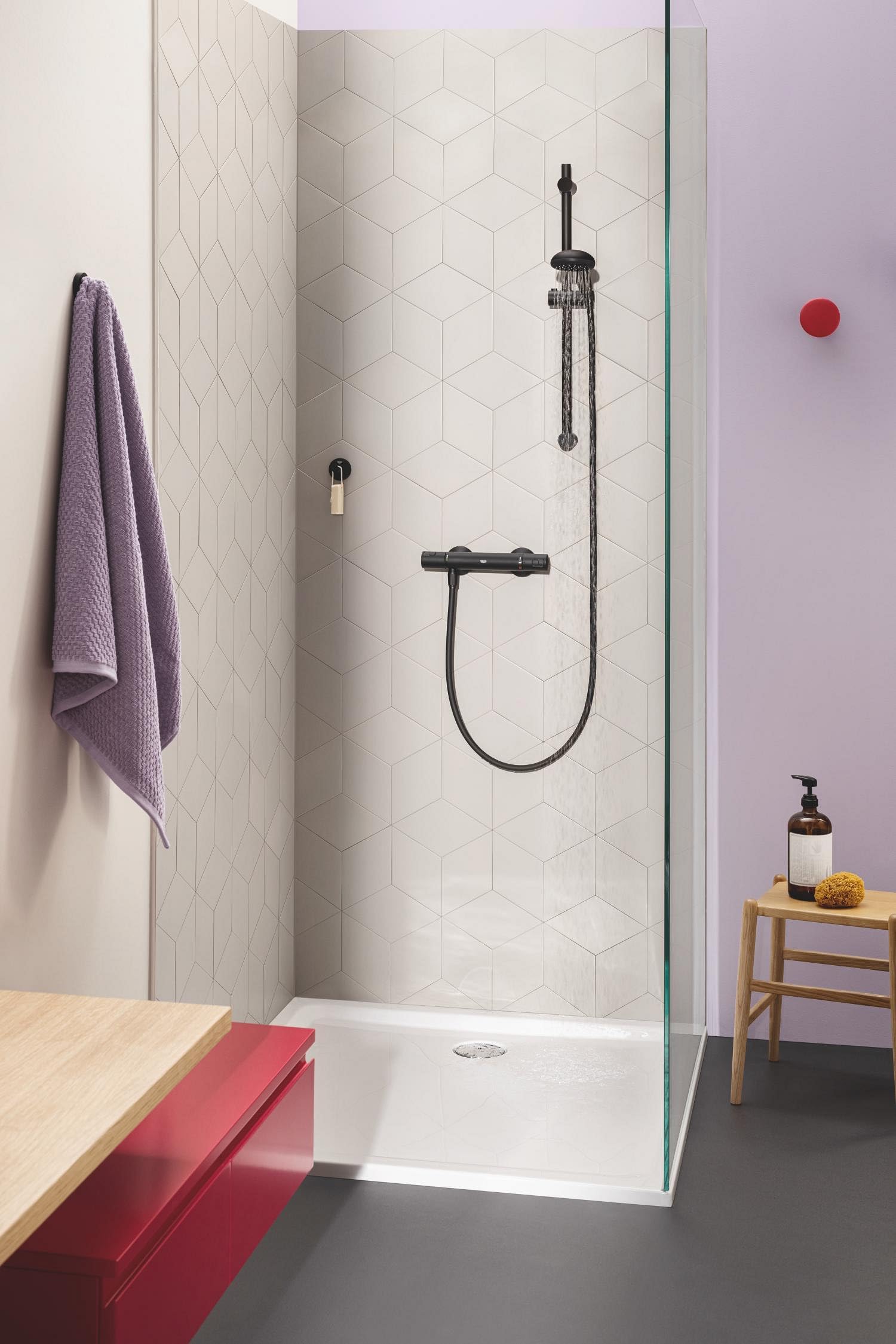 GROHE Start 411732430 Gancio Bagno Nero Opaco 45 mm Metallo