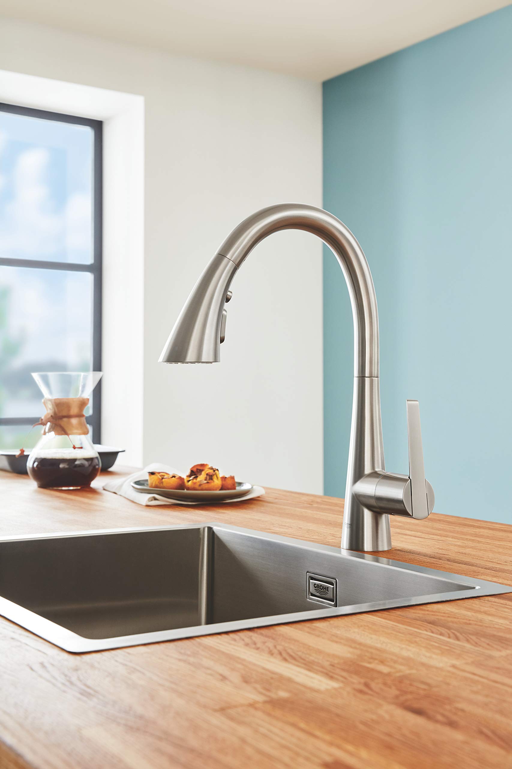 GROHE Zedra 32294DC2 miscelatore cucina bocca C satinato