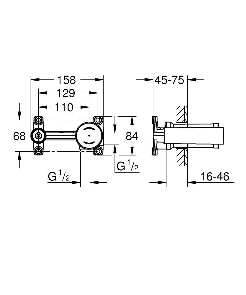 Grohe 23571000 corpo incasso miscelatore 1/2 pollice
