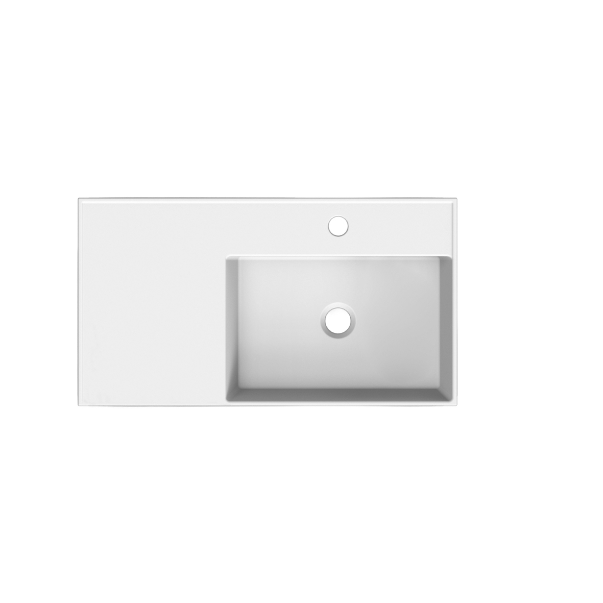 Scarabeo Teorema 2.0 80 Shelf SX lavabo sospeso 101x46