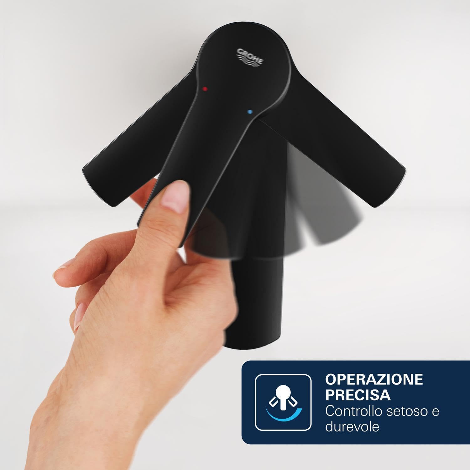 Grohe Dice 1018562430 rubinetto lavabo nero opaco